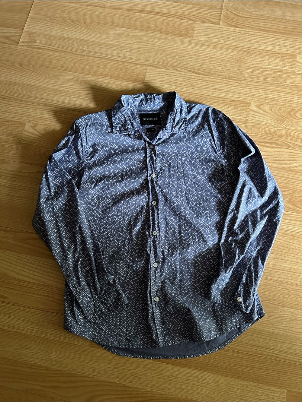 Wildfang Purple Polka Dot Button Down Long Sleeve Shirt Medium